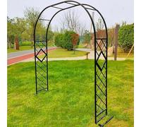 Large Metal Garden Arch Trellis for Climbing PlantsWeatherResistant Iron Pergola for Outdoor Lawn & Backyard Decor Heavy Duty Black Arbor 7.9ft for Weddings & Parties