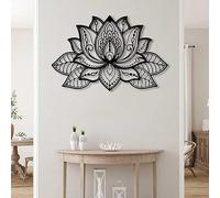 Large Metal Mandala Wall Decor, Lotus Flower Art for Meditation, Yoga Zen Home, Living Room Bedroom Office Decor