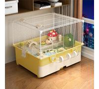 Large Metal Pet Cage with Pull-Out Tray and Skylight for Guinea Pigs, Ferrets, Chinchillas, and Small Animals