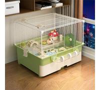 Large Metal Pet Cage with Pull-Out Tray and Skylight for Guinea Pigs, Ferrets, Chinchillas, and Small Animals