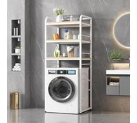 Large Metal Standing Stroage Shelf 3-tier Over The Washing Machine Toilet Rack Bathroom Washer Dryer Organizer Rack Laundry Room Shelf Shelving Units White