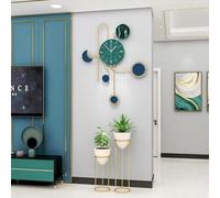 Large Metal Wall Clock, No Ticking And Silent Modern Metal Wall Clock, Modern Home Decorative for Decorating Living Rooms, Entrances, Kitchens,68 * 54CM