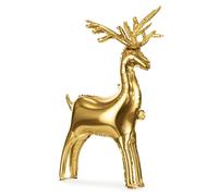 Large Metallic Gold Christmas Reindeer Shape Uninflated Air Fill Balloon 110cm