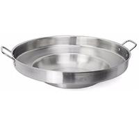 Large Mexican Style Wok Comal Cazo Griddle Fryer Chicharron Deep Fry Pan Stainless Steel For Carnitas Panza Abajo 23" Paella