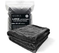 Large Microfiber Car Drying Towel 1300 GSM Double Twist Pile 51 x 66 CM - Premium Auto Wash Towel for Cars Trucks SUV - Super Absorbent Detailing Cleaning Cloth, Gray 1-Pack