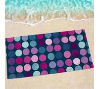 Large Microfibre Beach Towel for Adults 140x70cm, Guess Lightweight Quick Dry Beach Towel, Sand Free Compact Bath Towels Soft for Yoga Camping Gym Travel, Swimming Towels for Women Men, Circle 0e-60