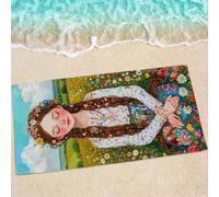 Large Microfibre Beach Towel for Adults 140x70cm, Rural Lightweight Quick Dry Beach Towel, Sand Free Compact Bath Towels Soft for Yoga Camping Gym Travel, Swimming Towels for Women Men, Woman 0e-908
