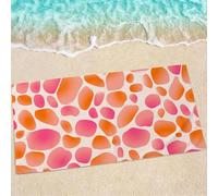 Large Microfibre Beach Towel for Adults 180x90cm, Cream Lightweight Quick Dry Beach Towel, Sand Free Compact Bath Towels Soft for Yoga Camping Gym Travel, Swimming Towels for Women Men, Modern 0e-426