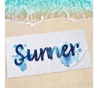 Large Microfibre Beach Towel for Adults 200x90cm, Summer Lightweight Quick Dry Beach Towel, Sand Free Compact Bath Towels Soft for Yoga Camping Travel, Swimming Towels for Women Men, White (2) 0e-466