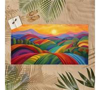 Large Microfibre Beach Towel for Adults Quick Dry, Sand Free & Lightweight Microfibre Towel for Travel, Pool, Gym, Camping Essential Beach Accessories for Women, Men, Gifts 90x200cm wave color U-14