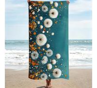 Large Microfibre Beach Towels for Adults, 100x200cm, blue Super Soft Bath Towels, Sand Free Compact Lightweight Quick Dry Beach Towel for Yoga Travel, Swimming Towel for Women Men Dandelion 0J-507