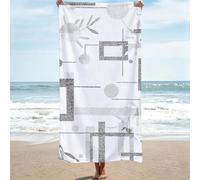 Large Microfibre Beach Towels for Adults, 75x150cm, modern Super Soft Bath Towels, Sand Free Compact Lightweight Quick Dry Beach Towel for Yoga Camping Gym, Swimming Towel for Women Men Simple 0J-759