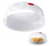 Large Microwave Lid with Steam Vent - 25cm BPA-Free Plastic Lid for Safe Microwaving, Prevents Spills and Overflows with Steam Release Feature