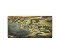 Large Middle Earth Map Mouse Pad Waterproof Keyboard Mat Rubber Desk Pad Protector Computer Game Mouse Mat Multifunctional Non-Slip Mousepad for Work Game Office 23.6" X 11.8"