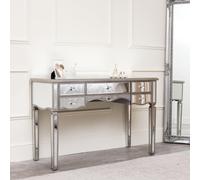 Large Mirrored Dressing Table - Tiffany Range Melody Maison Metallic Silver One Size