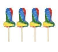 Large Mixed Fruit Multicolour Dummy Lollipops - Pack of 4 x 120g (Total 480g) - Individually Wrapped Novelty Soother Lollies