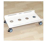 Large Mobile CPU Stand Cart with Locking Caster Wheels - Compatible with Most PC Cases Durable Computer Tower Bracket Adjustable Height Space-Saving Design Black