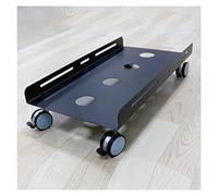 Large Mobile CPU Stand Cart with Locking Caster Wheels - Compatible with Most PC Cases Durable Computer Tower Bracket Adjustable Height Space-Saving Design Black