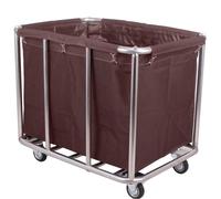 Large Mobile Laundry Trolleys,Household Service Cart Laundry Basket Sorter Storage Hand Trucks,Mobile Laundry Basket,Foldable Laundry Baskets Laundry Sorter Trolley,Brown-8Tubes, JYLSSKUK
