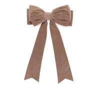 Large Mocha Velvet Christmas Bow, 140 cm