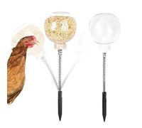 Large Model 2 Pcs Fixing Pegs for Chickens, Rechargeable Mobile Feeder for Trainer Chicken Coop Garden