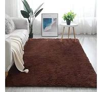 Large Modern Area Rug Soft Plush Carpet for Living Room & Bedroom Washable 140x200cm Coffee Color Cozy Fur Carpet for Dining Room & Marriage Room