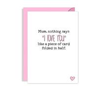 Large Modern Mother's Day Card - It is a piece of card folded in half! Funny Birthday Card Comedy humour card for mum