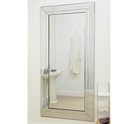 Large Modern Venetian Glass Double Edged Wall Mirror 5Ft9 X 2Ft9 (174cm X 85cm)