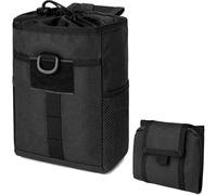 Large Molle Dump Pouch, Battle Belt Accessories Drawstring Magazine Utility Pouches Folding Tactical Belt Pouch 900D Nylon