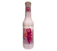 Large Money Box Piggy Bank for Coins & Notes, Giant Tall Saving Bottle Jar, Plastic Cash Storage Bank, Money Saving Box for Kids & Adults Gift Idea (Multi Heart Print 2Feet)