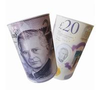 Large Money Tin Box - Vintage £20 Note Savings Jar - Big Retro Coin Bank for Kids & Adults - Money Tin That Can’t Be Opened - Novelty Gift Container for Saving or Decoration (Pack of 1)