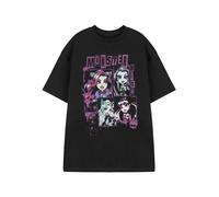 (Large) Monster High Short Sleeved T-Shirt (Womens Black)