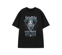 Monster High Voltage Women's Black Tee Short-Sleeve Graphic HIgh Voltage T-Shirt | Edgy Goth Apparel Top for Adults and Teens Merchandise Gift