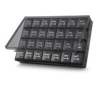 Large Monthly Pill Organiser 28 Day Pill Box Organizer By Week, Large 4 Weeks One Month Pill Cases with Dust-proof Container for Pills/vitamin/fish Oi