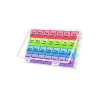 Large Monthly Pill Organizer 28 Day Medication Organizer Storage by W xtra Large Compartments Dust-Proof Pill Case Medication Reminder Travel Container for Vitamins/Fish Oil/Supplements
