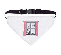 Large 'Moon Gazing Hare Through Window' Dog/Cat/Pet Bandana (PD00062010)