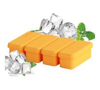 Large Moulds - Silicone Trays | Big Silicone Moulds | Big Tray | Food-Grade Silicone Trays with Lid | 4 Grids Reusable Ice Box Ice Mould Easy Release