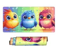 Large Mouse Mat 1000 x 500 mm, Cartoon Mouse Pad Gaming Keyboard Mousemat 39.4 x 19.7 inch, XXL Mousepad Bird Desk Mat Non-Slip Rubber Base with Stitched Edges for Computer, Office, Home -MP632