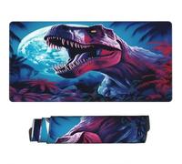 Large Mouse Mat 1000 x 500 mm, Dinosaur Mouse Pad Gaming Keyboard Mousemat 39.4 x 19.7 inch, XXL Mousepad Full Moon Desk Mat Non-Slip Rubber Base with Stitched Edges for Office, Home -MP1532