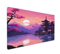 Large Mouse Mat 1000 x 500 mm, Japanese Landscape Mouse Pad Gaming Keyboard Mousemat 39.4 x 19.7 inch, XXL Mousepad Tower Desk Mat Non-Slip Rubber Base for Laptop, Computer, Office, Home -MP1492
