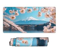 Large Mouse Mat 1000 x 500 mm, Mount Fuji Mouse Pad Gaming Keyboard Mousemat 39.4 x 19.7 inch, XXL Mousepad Cherry Blossom Desk Mat Non-Slip Rubber Base for Laptop, Computer, Office, Home -MP692