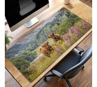 Large Mouse Mat 1000x400x3 mm Gaming Mouse Pad Waterproof Mousepad with Stitched Edges ;Large Mat with Rubber Base, for Wireless Mause, Accessories for Men, Gifts (Yellow Ox) PjY1865 8-6