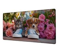 Large Mouse Mat 1000x500 mm Gaming Mouse Pad Cat XXL Desk Mat Dog Mousepad Non-Slip Rubber Base Mousemat Waterproof Office Accessories Desk Protector Matt, for Computer Keyboard Office Product D-821