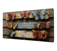 Large Mouse Mat 1000x500 mm Gaming Mouse Pad Retro XXL Desk Mat Butterfly Mousepad Non-Slip Rubber Base Mousemat Waterproof Office Accessories Desk Protector Matt, for Computer Office Product D-85