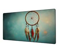 Large Mouse Mat 1000x500 mm Gaming Mouse Pad Retro XXL Desk Mat Dreamcatcher Mousepad Non-Slip Mousemat Waterproof Office Accessories Desk Protector Matt, for Computer Keyboard Office Product D-55