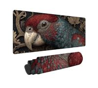 Large Mouse Mat 1000x500x3 mm, Blue Gaming Mouse Pad Parrot Desk Mat with 3MM Stitched Edges, Non-Slip Rubber Base Mousepad Desk Decor for Gaming, PC, Laptop, Office, Home, Gifts for Women -zjn250984