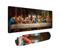 Large Mouse Mat 1000x500x3 mm, Brown Gaming Mouse Pad The Last Supper Desk Mat with 3MM Stitched Edges, Non-Slip Rubber Base Mousepad Desk Decor for Gaming, PC, Office, Home, Gifts -zjn2509Z2JS0Y6O