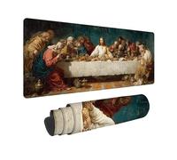 Large Mouse Mat 1000x500x3 mm, Yellow Gaming Mouse Pad The Last Supper Desk Mat with 3MM Stitched Edges, Non-Slip Rubber Base Mousepad Desk Decor for Gaming, PC, Office, Home, Gifts -zjn2509O84A34N5