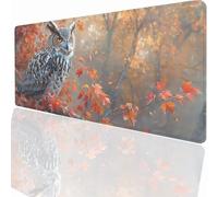 Large Mouse Mat 1000x500x3mm, Extended Owl Desk Pad, Adults Kids Gaming Mouse Pad Keyboard with Stitched Edges Water Non-Slip Rubber Base for Desk Office Decor Gift PjY12432 N-U