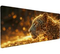 Large Mouse Mat 1000x500x3mm Mouse Pad Leopard P-I8GW2 | Mousepad Large Size with Non-Slip Rubber Base, Stitched Edges Mousepad, Waterproof Smooth Keyboard Mat Office Accessories